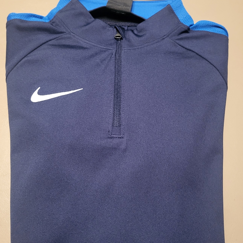 Women's Small Dry Fit Nike Blue Quarter-Zip Pullover